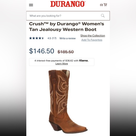 Durango Crush Jealousy Western Cowboy Boot in Tan Brown Women’s Size 7 - Picture 14 of 14